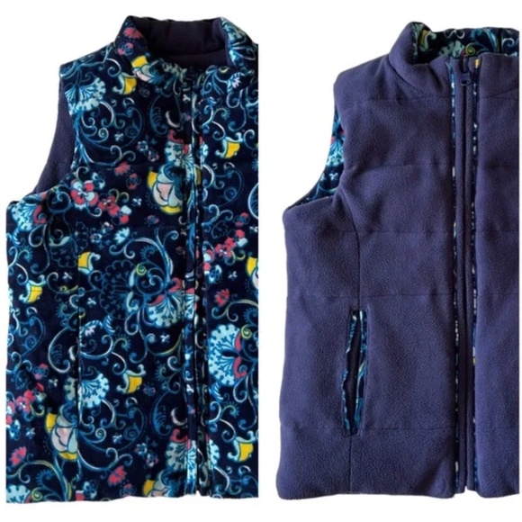 Lilly Pulitzer Reversible Floral Corduroy Down Vest